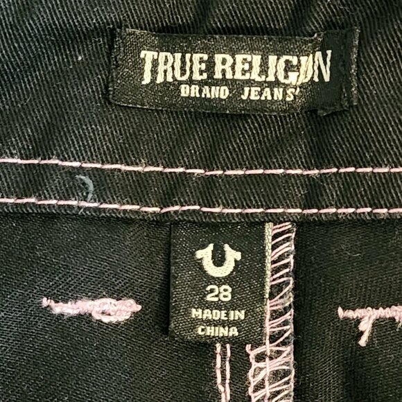 True Religion Women's Military SN Cargo Pants Jet Black Size 28 - Picture 12 of 14